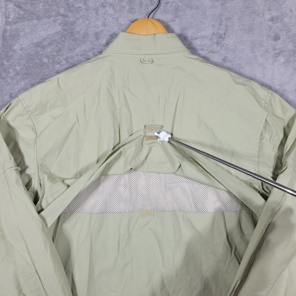 Vintage Woolrich Button Down Mens L Clover 761 Outdoor Fishing Vented Shirt - Picture 5 of 9